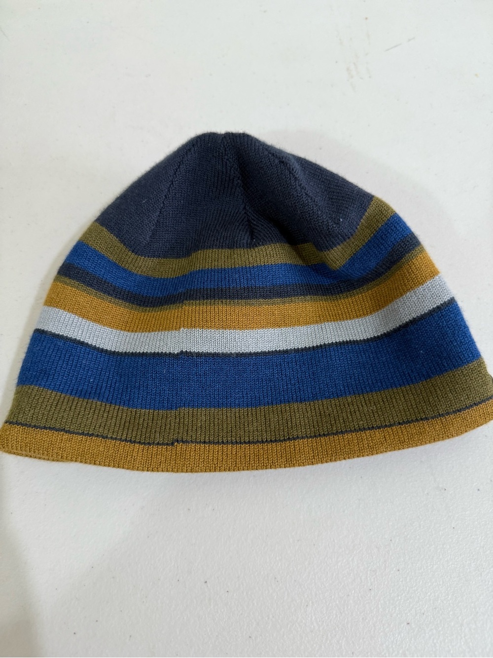 Arc'teryx Striped Knit Beanie - Navy, Blue & Mustard